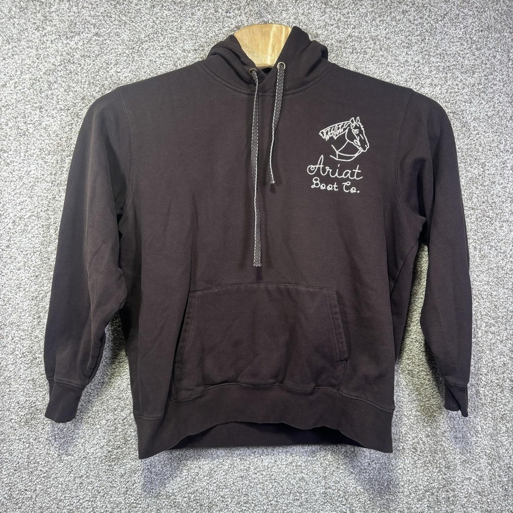 Ariat Hoodie Womens XL Brown Fleece Pullover Horse Graphic Ariat Boot Co Western